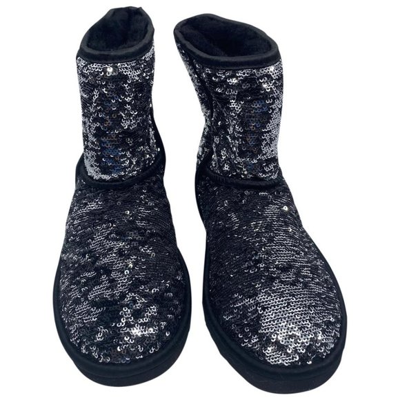 Fashion UGG Black Silver Special Boots Size: US 4 - Picture 1 of 9